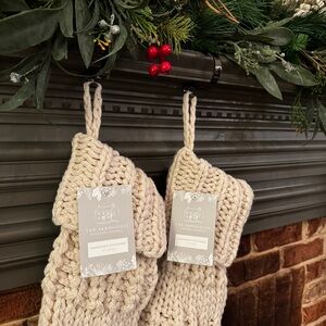 Set of TWO The Farmhouse 22” Handknit Stockings NWT by Rachel Ashwell